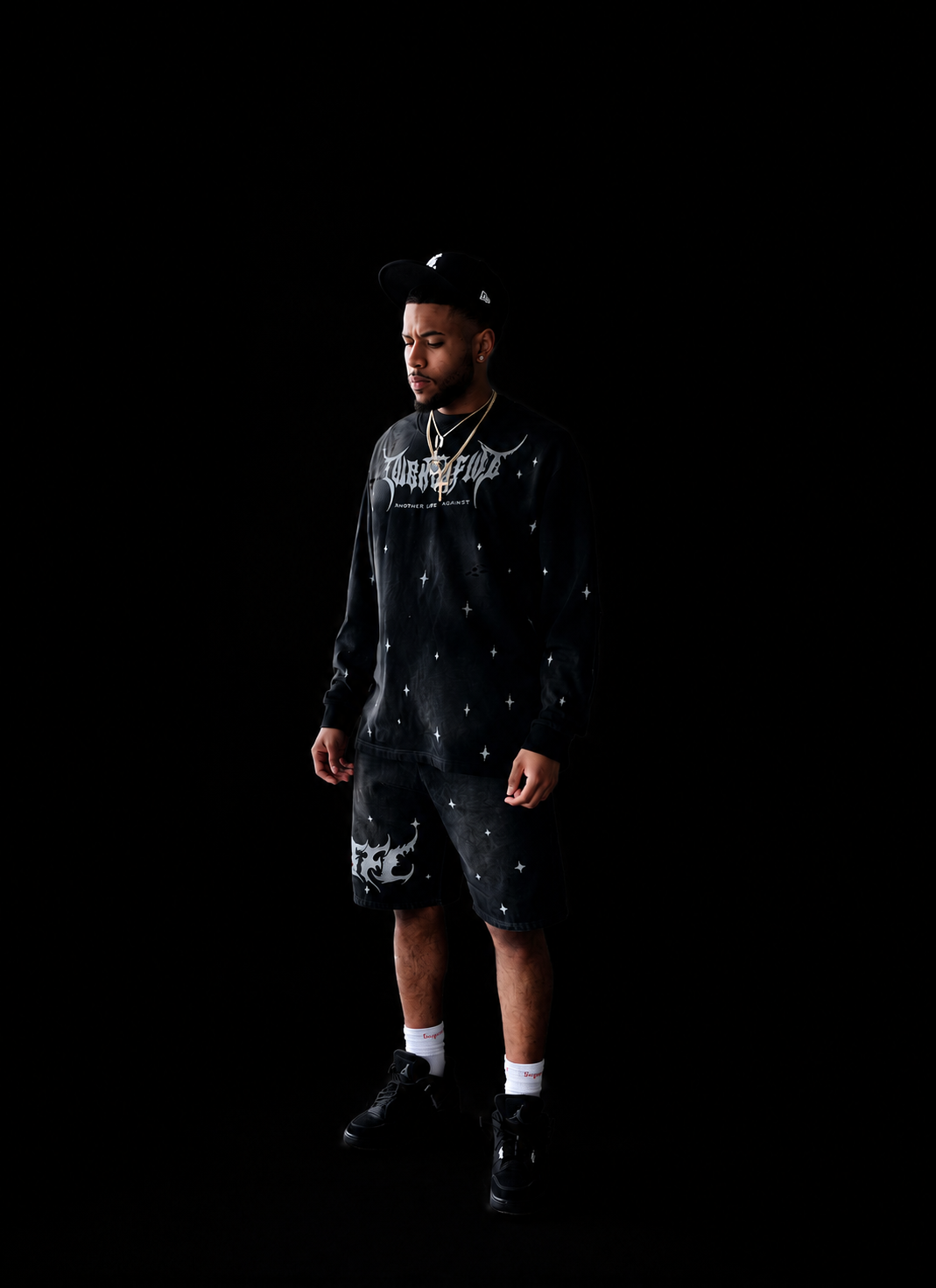 "ROOTED" LONG SLEEVE SHIRT [BLACK]