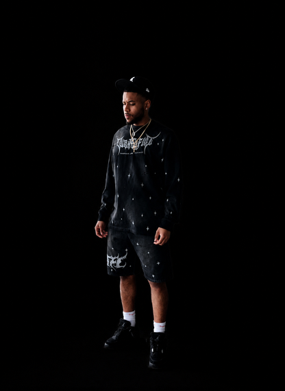 "ROOTED" LONG SLEEVE SHIRT [BLACK]